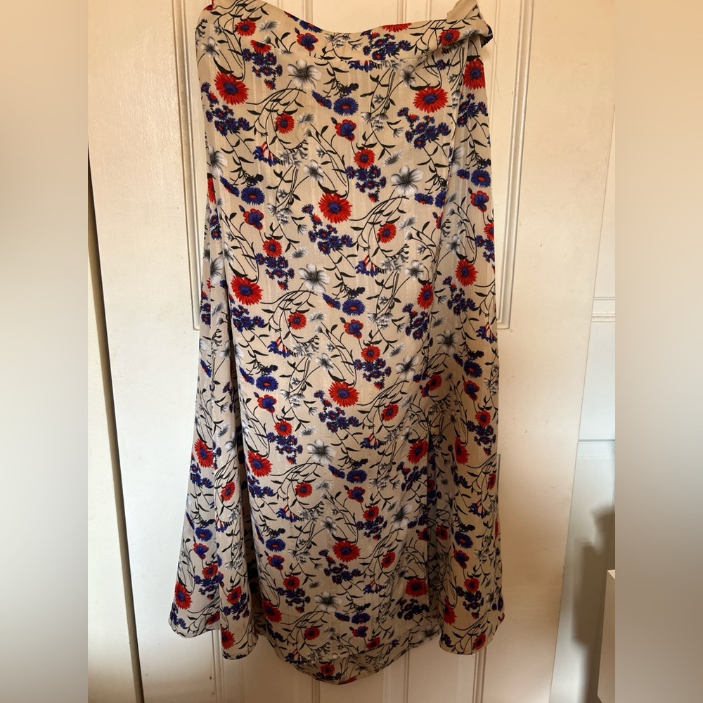Ya Los Angeles Cream Floral Maxi Skirt